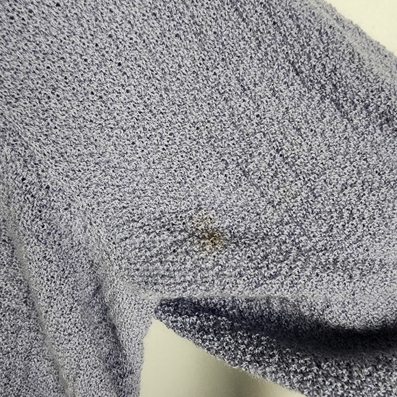 Eileen Fisher Italian Yarn Wool Blue Purple Open Cardigan Textured Size PM - Picture 4 of 7